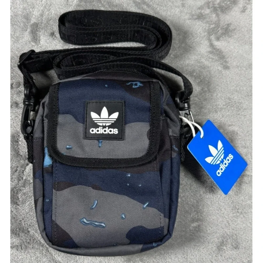 Adidas Originals Utility Festival Crossbody Bag Rain Camo Blue One Size LP6173